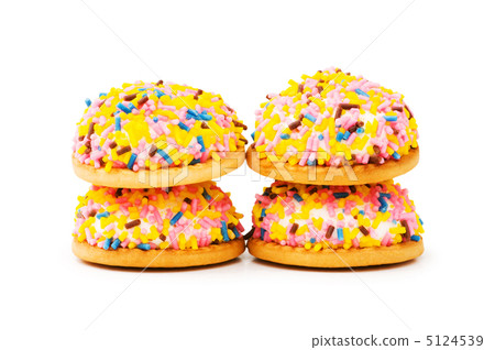 Cup cake stacks isolated on the white background Cup cake stacks isolated on the white background 5124539