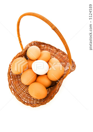 Stand out from crowd concept with eggs 5124589