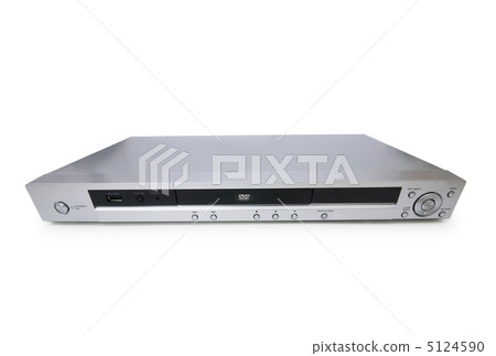 Silver DVD player isolated on the white 5124590