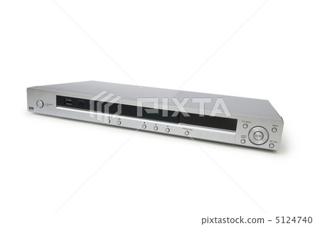 Silver DVD player isolated on the white 5124740
