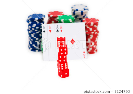 Casino chips isolated on the white Casino chips isolated on the white 5124793