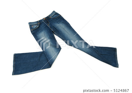 Pair of jeans isolated on the white background 5124867