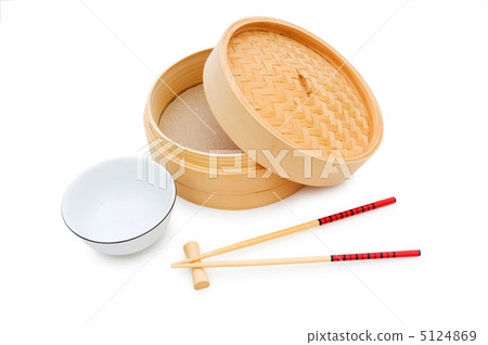 Chinese dining set isolated on the white 5124869
