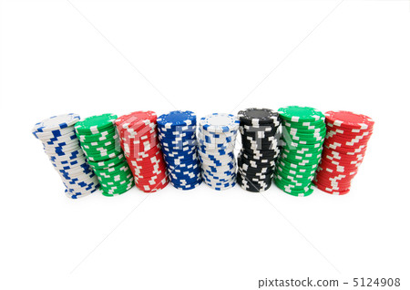 Casino chips isolated on the white Casino chips isolated on the white 5124908