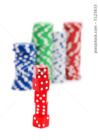 Casino chips isolated on the white Casino chips isolated on the white 5125633