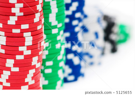 Stack of chips isolated on the white background Stack of chips isolated on the white background 5125655