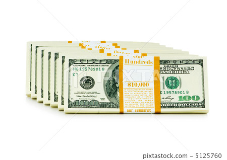 Stack of dollars isolated on the white Stack of dollars isolated on the white 5125760