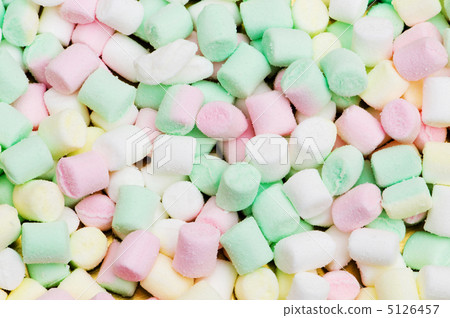 Various dry colourful sweets arranged as background 5126457