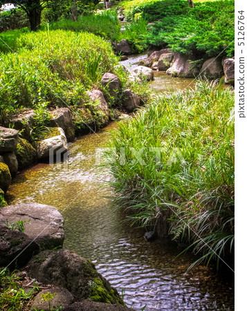 蜿蜒溪流的材料（垂直切割） 5126764