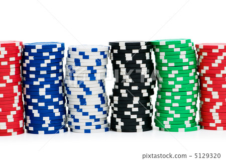 Stack of chips isolated on the white background 5129320