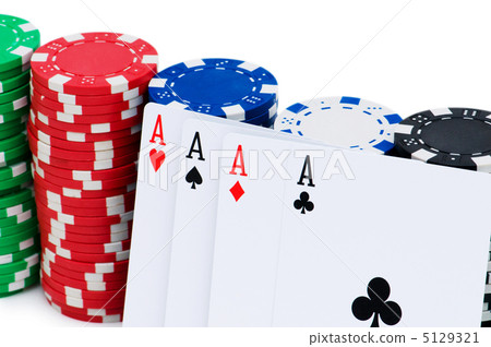 Stack of chips isolated on the white background 5129321