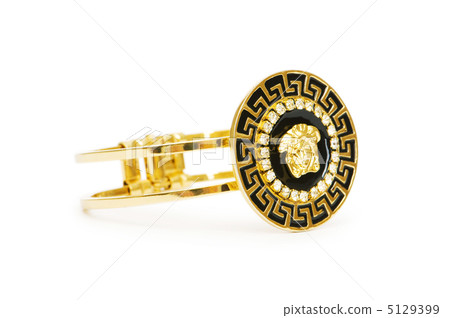Golden ring isolated on the white background 5129399