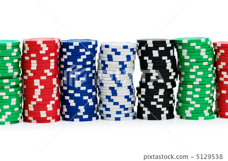 Stack of chips isolated on the white background Stack of chips isolated on the white background 5129538