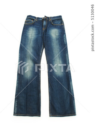 Pair of jeans isolated on the white background Pair of jeans isolated on the white background 5130046