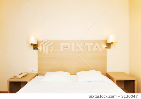Double bed in the hotel room 5130047