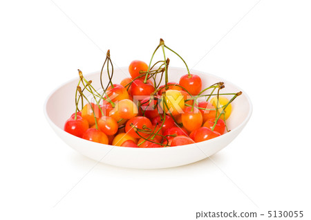 Cherries isolated on the white background Cherries isolated on the white background 5130055