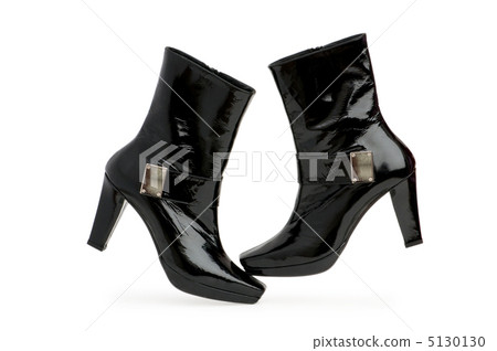 Black boots isolated on the white background Black boots isolated on the white background 5130130
