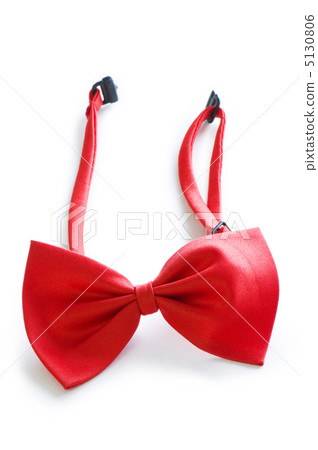 Red bow tie isolated on the white 5130806