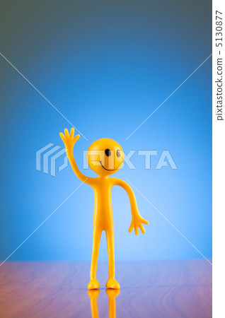 Leadership concept with smilies against gradient background Leadership concept with smilies against gradient background 5130877