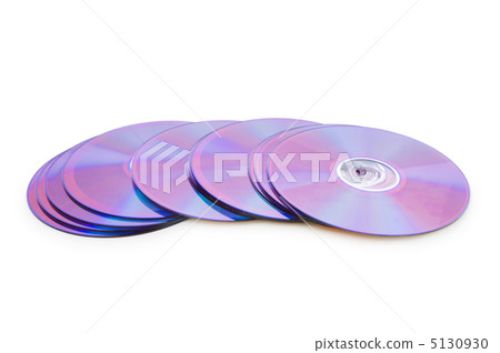 Many DVD's isolated on the white background 5130930