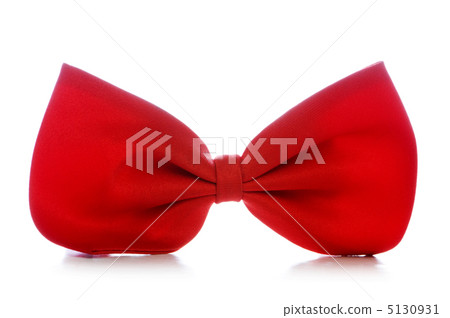 Red bow tie isolated on the white 5130931