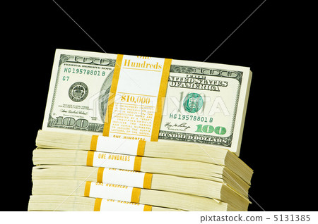 Stack of dollars isolated on the black Stack of dollars isolated on the black 5131385