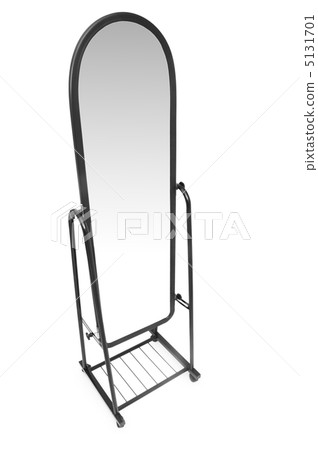 Tall mirror isolated on the white background Tall mirror isolated on the white background 5131701