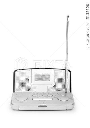 Silver radio isolated on the white background Silver radio isolated on the white background 5132308