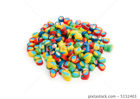 Colourful sweets isolated on the white background Colourful sweets isolated on the white background 5132401
