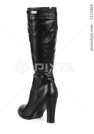 Black boots isolated on the white background Black boots isolated on the white background 5132869