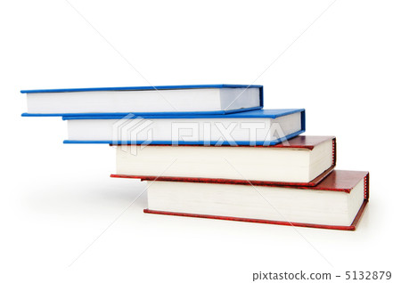 Stack of books isolated on the white background Stack of books isolated on the white background 5132879