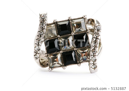 Jewellery ring isolated on the white background Jewellery ring isolated on the white background 5132887