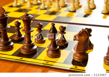 Set of chess figures on the playing board 5133467