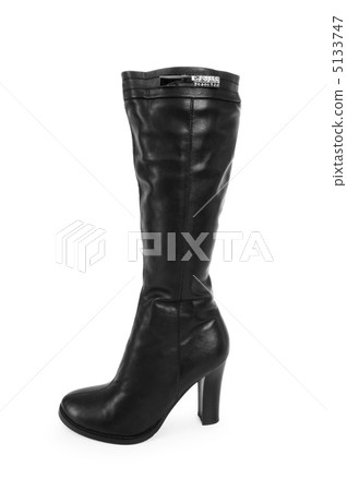 Black boots isolated on the white background Black boots isolated on the white background 5133747