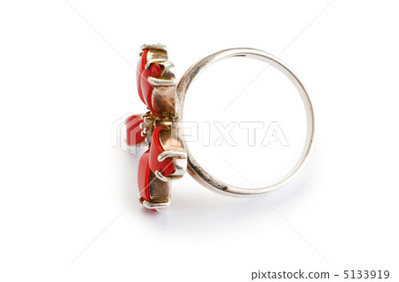 Jewellery ring isolated on the white background 5133919