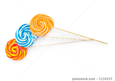 Colourful lollipop isolated on the white background Colourful lollipop isolated on the white background 5134337