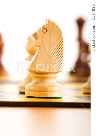 Set of chess figures on the playing board 5134859