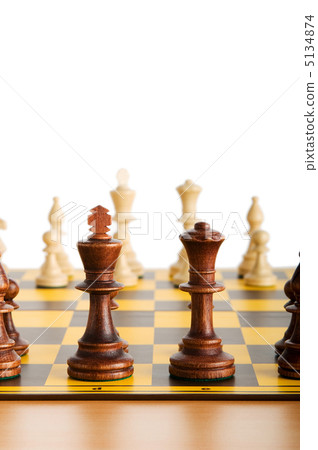 Set of chess figures on the playing board Set of chess figures on the playing board 5134874
