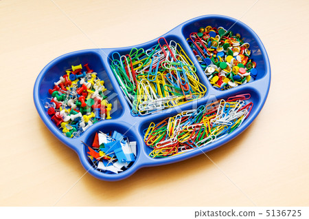 Various colourful office supplies in the holder Various colourful office supplies in the holder 5136725