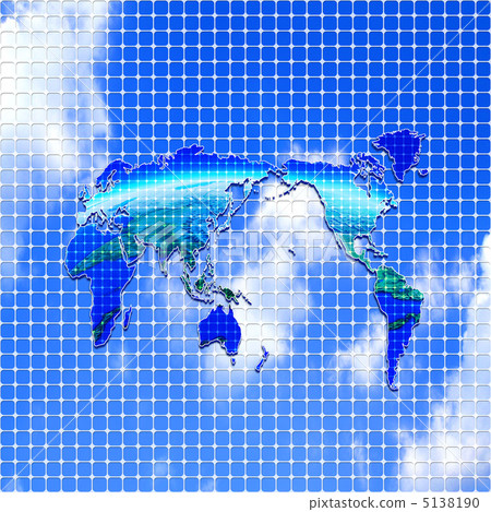 世界地圖和地球的太陽能電池板 世界地圖和地球的太陽能電池板 5138190