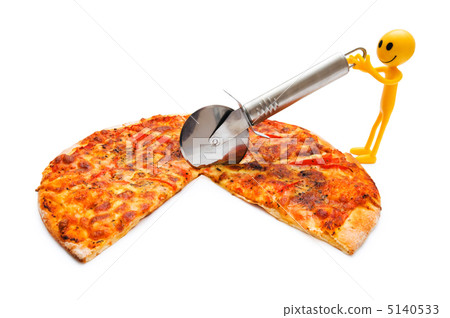 Pizza isolated on the white background Pizza isolated on the white background 5140533
