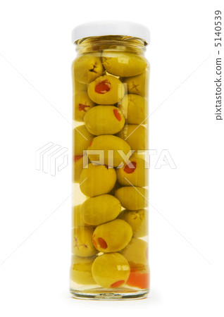 Pickled olives in glass jar Pickled olives in glass jar 5140539