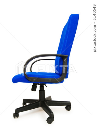 Blue office chair isolated on the white Blue office chair isolated on the white 5140549