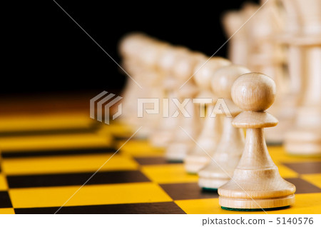 Chess concept with pieces on the board Chess concept with pieces on the board 5140576