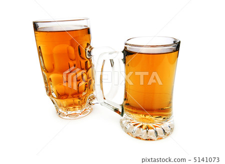 Beer glasses isolated on the white background 5141073
