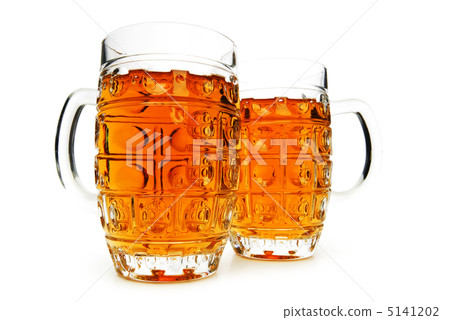 Beer glasses isolated on the white background 5141202