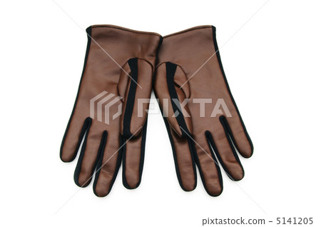 Leather gloves isolated on the white background Leather gloves isolated on the white background 5141205