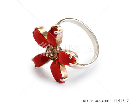 Jewellery ring isolated on the white background Jewellery ring isolated on the white background 5141212