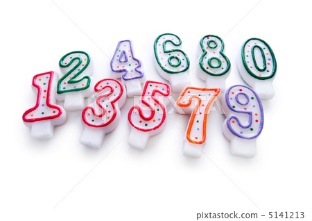 Birthday candles isolated on the white background Birthday candles isolated on the white background 5141213