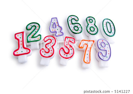Birthday candles isolated on the white background Birthday candles isolated on the white background 5141227